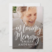 Loving Memoryメモリアルモダンシンプルフォトカード (正面)