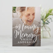 Loving Memoryメモリアルモダンシンプルフォトカード (スタンド正面)