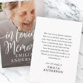 Loving Memoryメモリアルモダンシンプルフォトカード 名刺