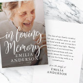 Loving Memoryメモリアルモダンシンプルフォトカード 名刺