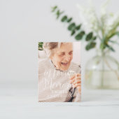 Loving Memoryメモリアルモダンシンプルフォトカード 名刺 (スタンド正面)