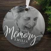 Loving Memoryメモリアルモダンシンプル写真 メタルオーナメント
