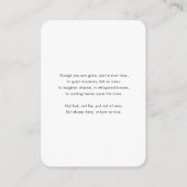 Loving Memoryメモリアルモダン財布カード エンクロージャーカード (裏面)