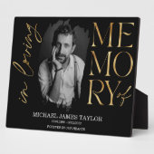 Loving Memoryモダン Keepsakeの書道写真 フォトプラーク (側面)