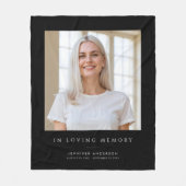 Loving Memory写真とName Memorial フリースブランケット (正面)