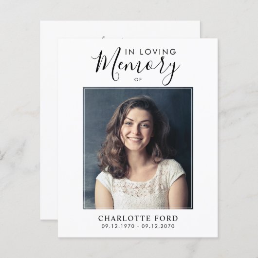 Loving Memory写真のサービスの順序で予算 (正面/裏面)