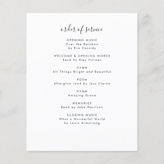 Loving Memory写真のサービスの順序で予算 チラシ (裏面)