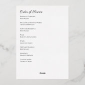 Loving Memory写真のシンプルサービス順 箔招待状 (裏面)