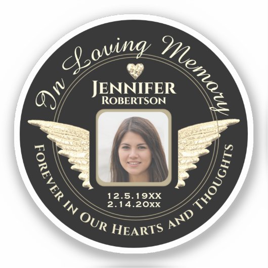 Loving Memory写真の思い出 シール (正面)