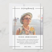 Loving Memory写真の発表の灰色の線 招待状 (正面)