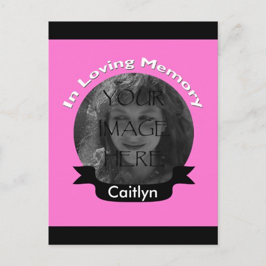 Loving Memory写真はがき(ピンク) ポストカード (正面)