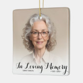 Loving Memory写真クリスマス セラミックオーナメント (左)