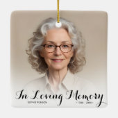 Loving Memory写真クリスマス セラミックオーナメント (裏面)