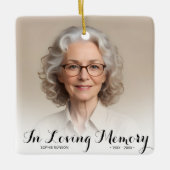 Loving Memory写真クリスマス セラミックオーナメント (正面)