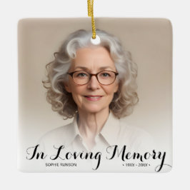 Loving Memory写真クリスマス セラミックオーナメント