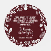 Loving Memory写真クリスマス メタルオーナメント (裏面)