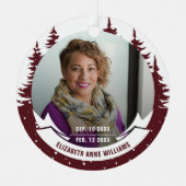 Loving Memory写真クリスマス メタルオーナメント (正面)