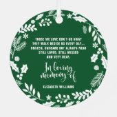 Loving Memory写真クリスマス メタルオーナメント (裏面)