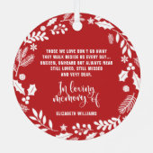 Loving Memory写真クリスマス メタルオーナメント (裏面)