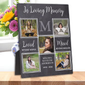 Loving Memory写真コラージュ記念碑 フォトプラーク
