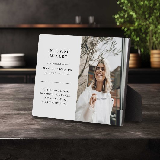 Loving Memory写真トリビュートのミニマリスト フォトプラーク