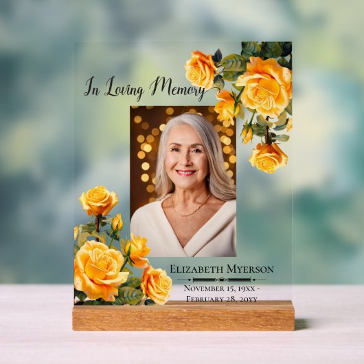 Loving Memory写真トリビュートアクリルサイン アクリルサイン (ニュートラル)