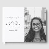 Loving Memory写真ハートスクリプト葬儀クラス ゲストブック (正面)