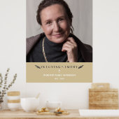 Loving Memory写真ミニマルな愛する人の金ゴールド ポスター (キッチン)