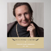 Loving Memory写真ミニマルな愛する人の金ゴールド ポスター (正面)