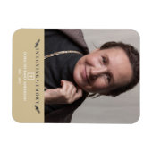 Loving Memory写真ミニマルな愛する人の金ゴールド マグネット (横)