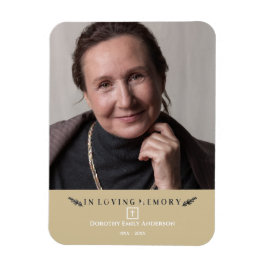 Loving Memory写真ミニマルな愛する人の金ゴールド マグネット