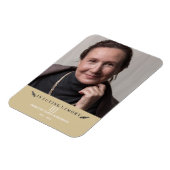 Loving Memory写真ミニマルな愛する人の金ゴールド マグネット (左側)