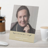 Loving Memory写真ミニマルな愛する人の金ゴールド 台座サイン (インサイチュ)