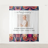 Loving Memory写真ムーディフローラメモリアル タペストリー (正面)