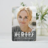 Loving Memory写真モダンシンプルエレガント中 サンキューカード (スタンド正面)