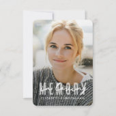 Loving Memory写真モダンシンプルエレガント中 サンキューカード (正面)