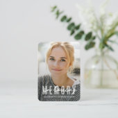 Loving Memory写真モダンシンプルエレガント中 名刺 (スタンド正面)