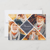 Loving Memory写真モダン数々の中 サンキューカード (正面)