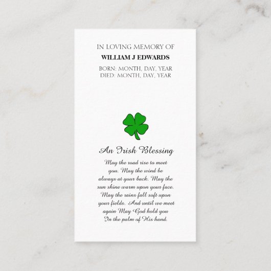 Loving Memory写真共感表 名刺 (裏面)