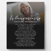 Loving Memory写真引用文/詩カスタムのテーブルトップ フォトプラーク (正面)