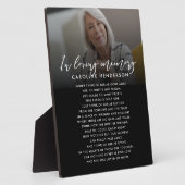 Loving Memory写真引用文/詩カスタムのテーブルトップ フォトプラーク (側面)