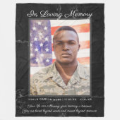 Loving Memory写真引用文Keepsake フリースブランケット (正面)