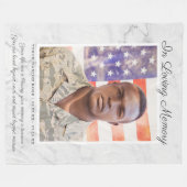 Loving Memory写真引用文Keepsake フリースブランケット (正面(横))