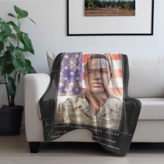 Loving Memory写真引用文Keepsake フリースブランケット