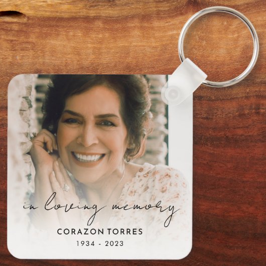 Loving Memory写真葬儀記念 キーホルダー (裏面)