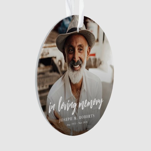 Loving Memory写真記念クリスマス オーナメント (正面)