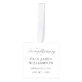 Loving Memory写真記念パーソナライズされた記念 キューブオーナメント (正面)