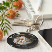 Loving Memory写真追悼ボタン キーホルダー (側面)