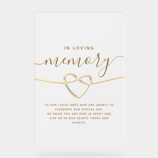 Loving Memory結婚's アクリルサイン (正面)