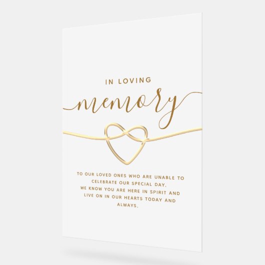 Loving Memory結婚's アクリルサイン (傾斜)